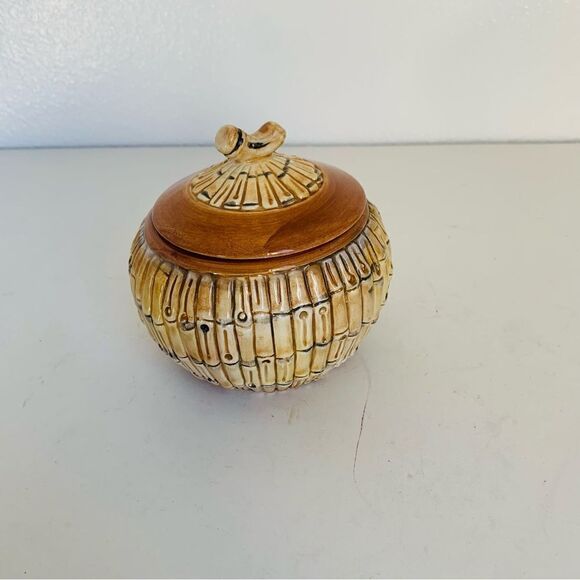VTG Saks Fifth Avenue Bamboo Italian Trinket Dish - Picture 2 of 5
